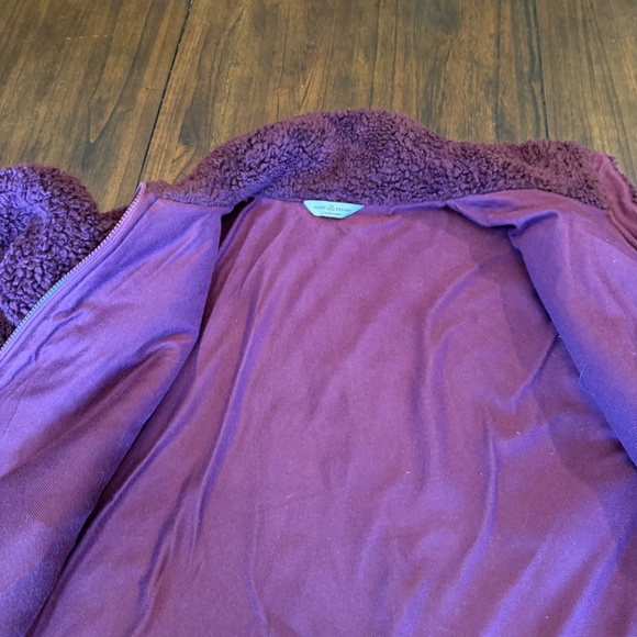 Alpine Design Women's Ultra Soft Wine Sherpa 1/4 Zip Jacket, Size Large - Picture 7 of 13